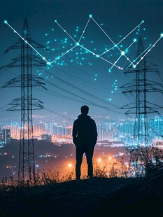 城市之光与电网的交响曲