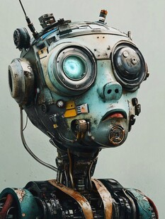 复古机器人头