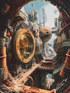 未来城市的地下通道