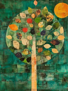 生命之树的拼贴画