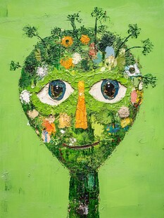 绿色人脸的神秘艺术