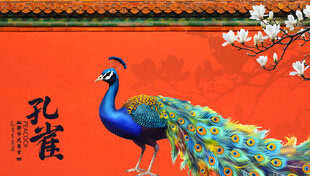 孔雀装饰画
