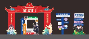 毕业典礼 状元门 毕业拱门 