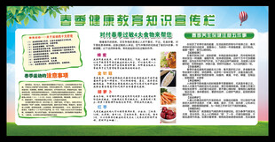 春季健康教育知识宣传栏