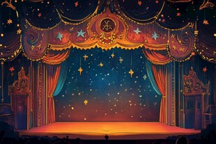 夜幕下的华丽剧院