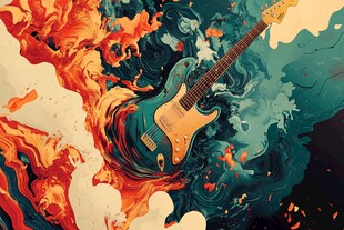吉他与抽象艺术的交响曲
