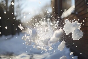 冬日里 雪花飘飞的美丽瞬间