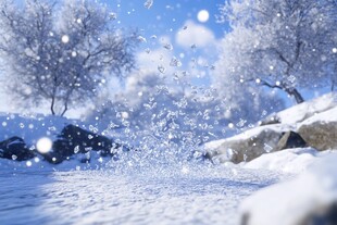 冬日里的小水坑