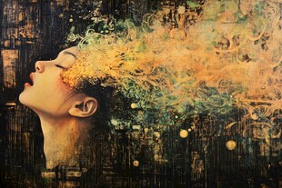 抽象人像艺术作品