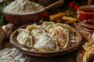 美味饺子 诱人的煎饺 蒸饺的艺术