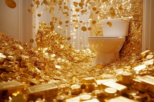 金钱浴室的奢华幻想