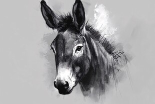 驴的肖像画