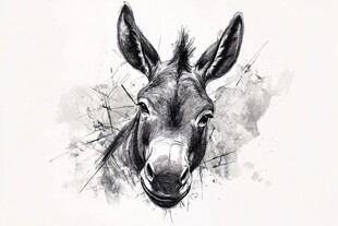 驴的肖像画