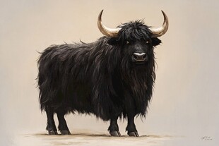 长毛公牛 威武雄壮