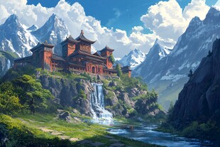 山巅上的红色宫殿