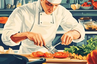 厨师的专注与艺术