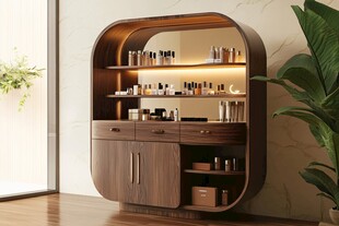 现代木质化妆品展示柜