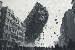 城市崩塌的瞬间
