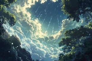 森林之上的天际