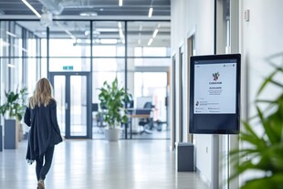 现代办公环境中的数字显示