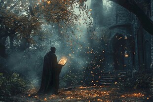 神秘森林中的魔法召唤