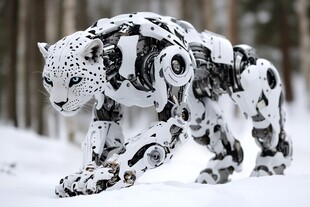 机器动物的雪地之旅