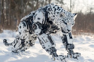 机器动物的雪地之旅