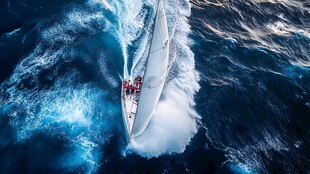 帆船勇渡风暴之海