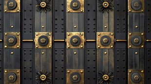 古老金属门纹理