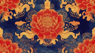 复古花卉图案