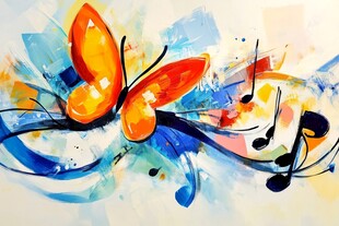 音符与蝴蝶的舞蹈