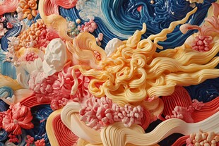 抽象艺术之色彩斑斓的漩涡