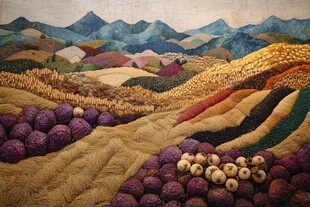 丰收之地的风景画