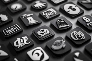 3D浮雕图标设计