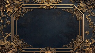 奢华金色雕刻框架