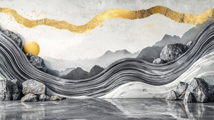 抽象艺术风景画