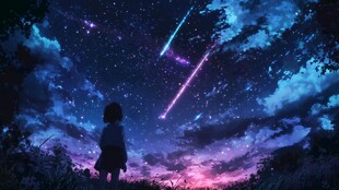 夜空中的流星