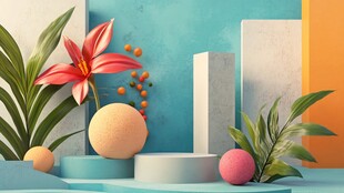 现代艺术风格的构图