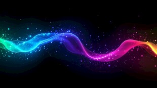 多彩光波在黑暗中流动