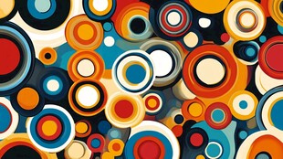 抽象派圆形图案