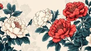 复古花卉图案