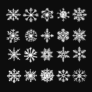 多样化雪花设计