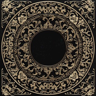 金色圆形装饰框