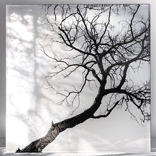 冬日里的孤独树