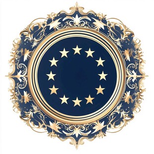 欧盟旗帜的奢华象征