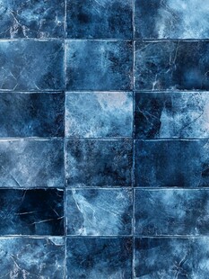 蓝色瓷砖的抽象图案