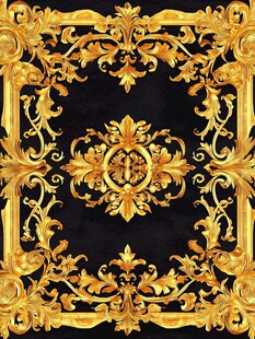 奢华巴洛克风格金色装饰图案