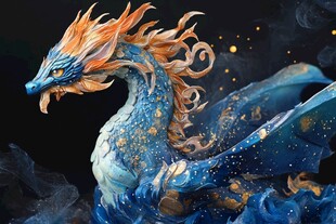 神秘蓝龙 细节精致