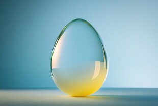 透明蛋黄艺术品