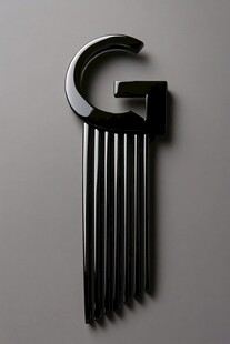 奢华黑金 G 标志 流苏般的设计